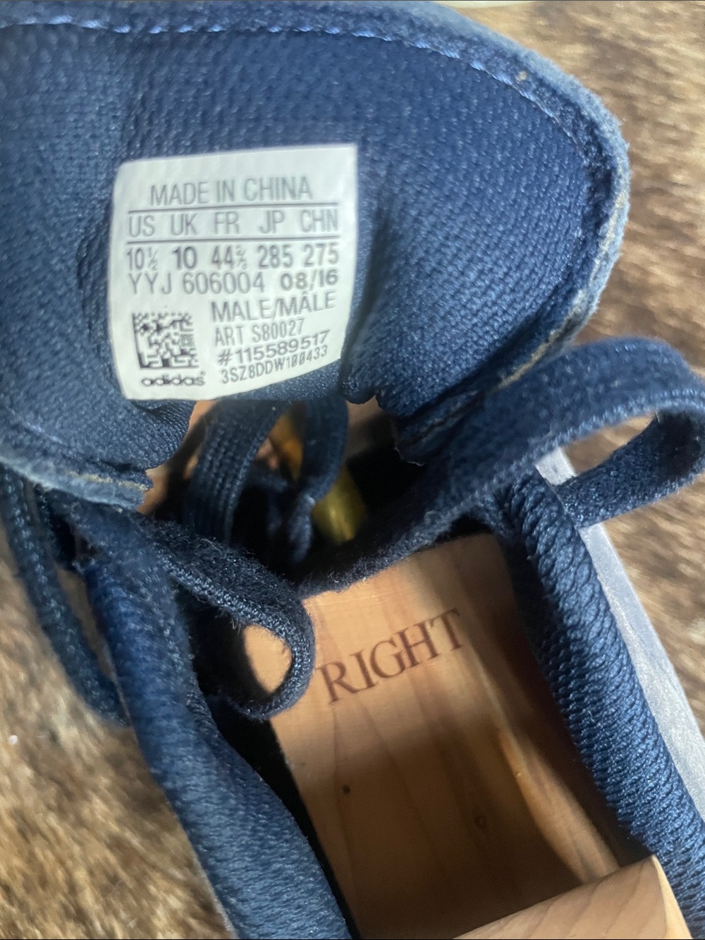 Stan Smith Adidas Men's Suede Casual Sneakers in Blue - Picture 8 of 8